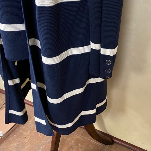 Talbots Open-Front Modern Ottoman Cardigan - Stripe Set - Picture 4 of 11